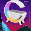 Ambient Light BT Speaker, Ambient Lighting, Night Light, 15 W Charging, Dimmable, Wireless BT Speaker with Night Lamp for Bedroom, Supports FM USB AUX