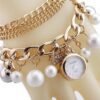 New Fashion Zircon Alloy Golden  Bracelet Watch For Girls, Women